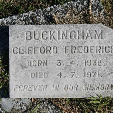 BUCKINGHAM Clifford Frederick 1938-1971