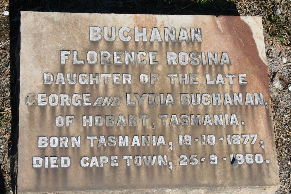 BUCHANAN Florence Rosina 1877-1960