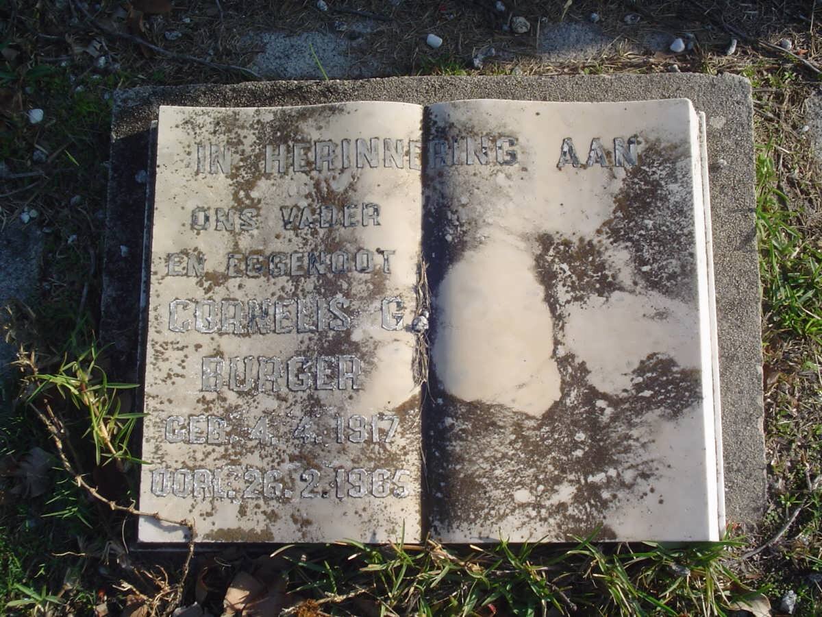 BURGER Cornelis G. 1917-1965