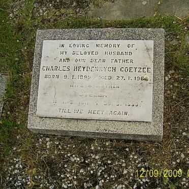 COETZEE Charles Heydenrych 189?-196? &amp; Stella 1911-1995