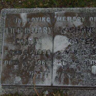 COATES Richard 1887-1981 &amp; Lillian Mary 1892-1964