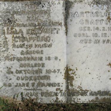 CRAFFORD Isak Bartholomeus 1888-1964 &amp; Ella Elizabet 1899-1947