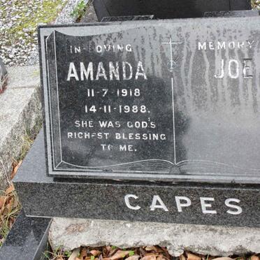 CAPES Joe ? &amp; Amanda 1918-1988