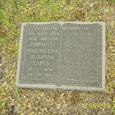 CAPES Cornelia Magdalena Susanna 1894-1963