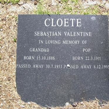 CLOETE Sebastian Valentine 1886-1953 :: CLOETE Sebastian Valentine 1911-1995