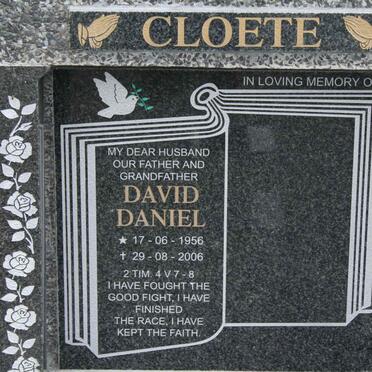 CLOETE David Daniel 1956-2006