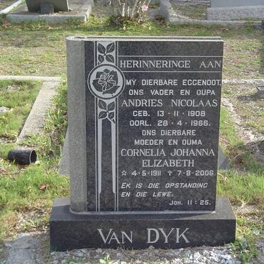 DYK Andries Nicolaas, van 1908-1966 &amp; Cornelia Johanna Elizabeth 1911-2006