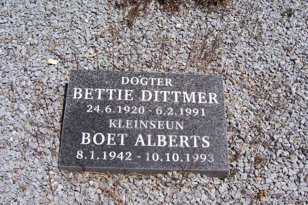 DITTMER Bettie 1920-1991 :: ALBERTS Boet 1942-1993