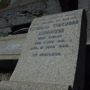 DOMMISSE Katerina Theodora nee ENSLIN 1881-1949