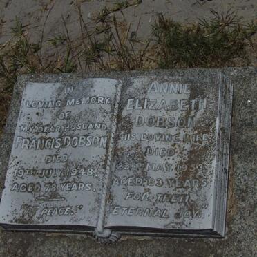 DOBSON Francis -1948 &amp; Annie Elizabeth -1953