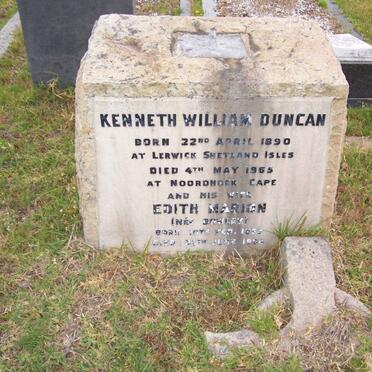 DUNCAN Kenneth William 1890-1965 &amp; Edith Marion BOWLEY 1893-1984