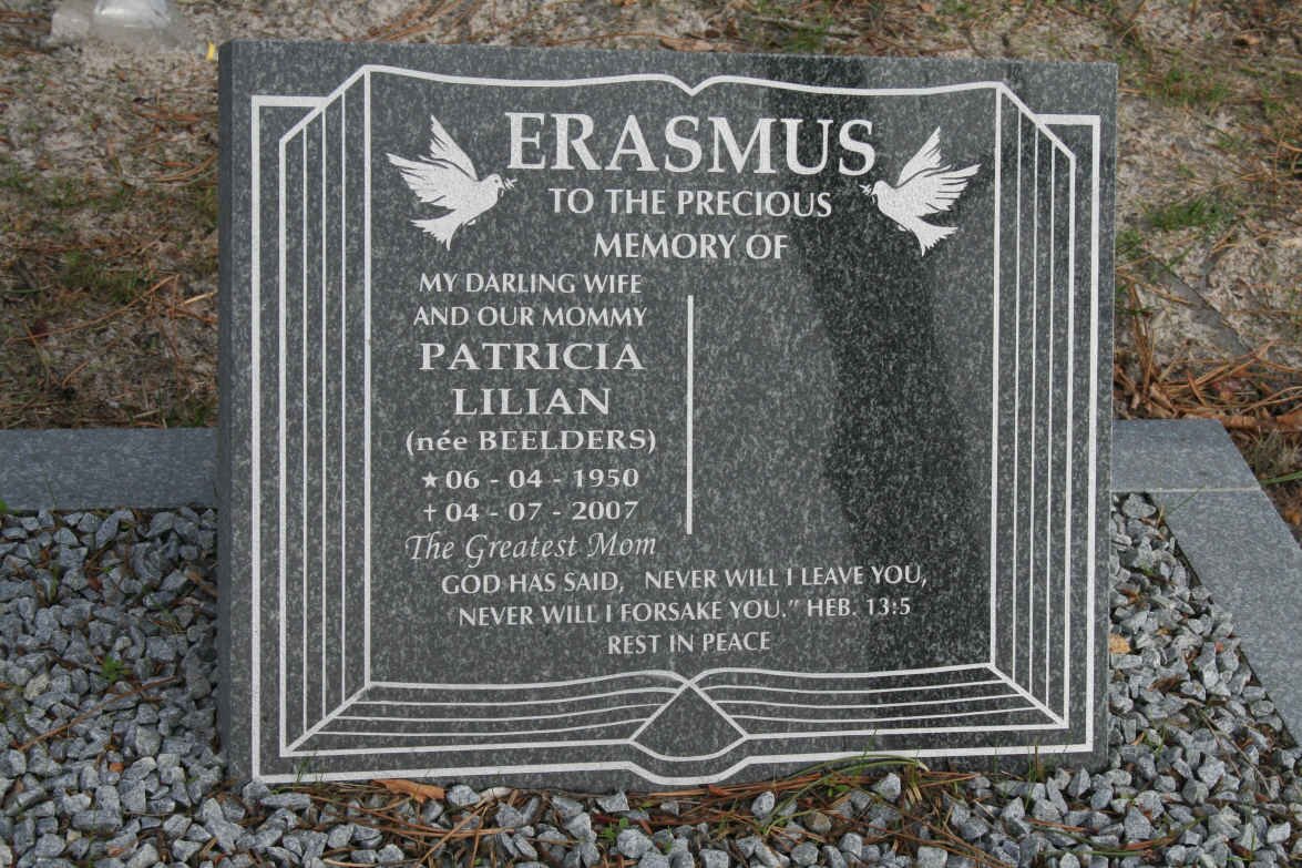 ERASMUS Patricia Lilian nee BEELDERS 1950-2007
