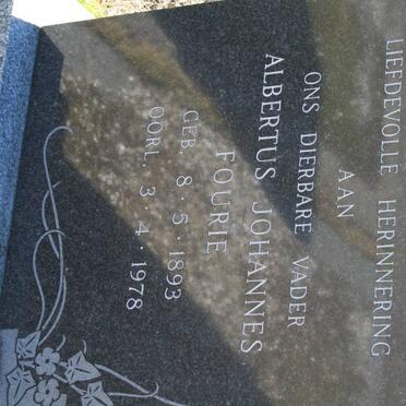 FOURIE Albertus Johannes 1893-1978