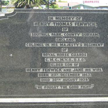 FENWICK Henry Thomas 1863-1939