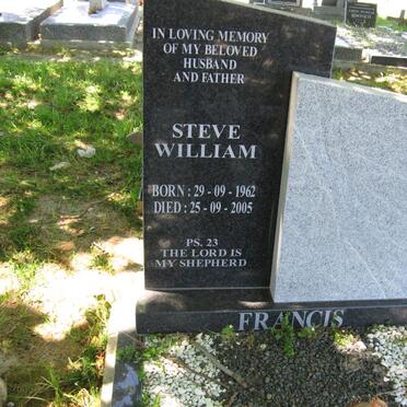 FRANCIS Steve William 1962-2005