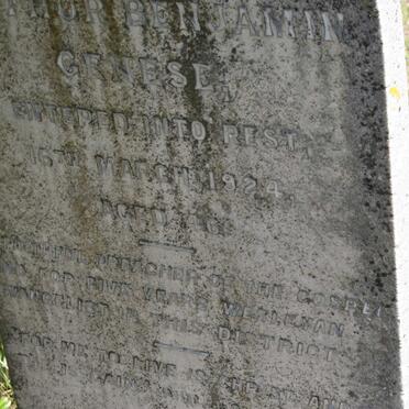 GENESE Arthur Benjamin -1924