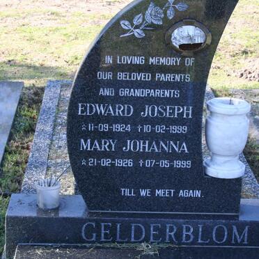 GELDERBLOM Edward Joseph 1924-1999 &amp; Mary Johanna 1926-1999