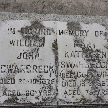 SWARBRECK William John -1975 &amp; Mary Kathleen GOODWIN -1987