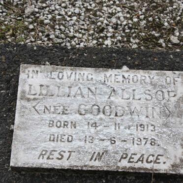 ALLSOP Lillian nee GOODWIN 1913-1978