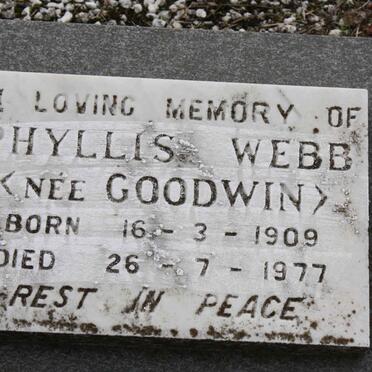 WEBB Phyllis nee GOODWIN 1909-1977