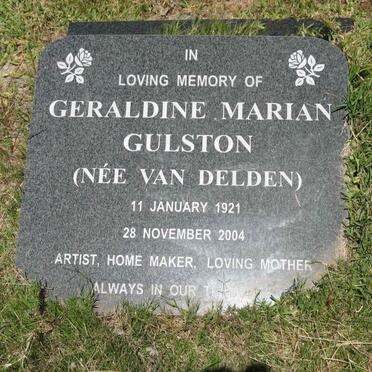 GULSTON Geraldine Marian nee VAN DELDEN 1921-2004