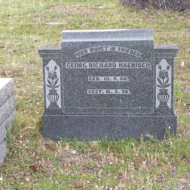 HAENISCH Georg Richard 1864-1938