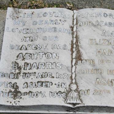 HARRIS Ashton B. 1877-1958 &amp; Amy Elizabeth 1884-1971