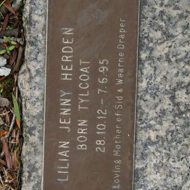 HERDEN  Lilian Jenny nee TYLCOAT 1912-1995