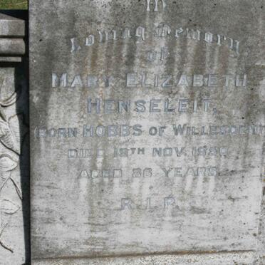 HENSELEIT Mary Elizabeth nee HOBBS -1950