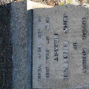 HERBST John Frederick -1961