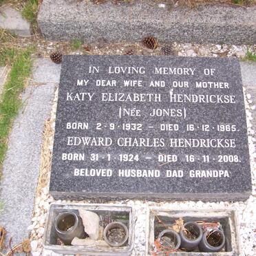 HENDRICKSE Edward Charles 1924-2008 &amp; Katy Elizabeth JONES 1932-1965