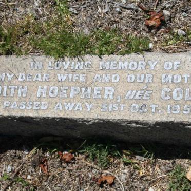 HOEPNER Edith nee COLSON -1954