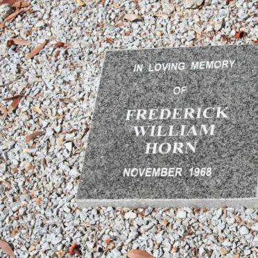 HORN Frederick William -1968