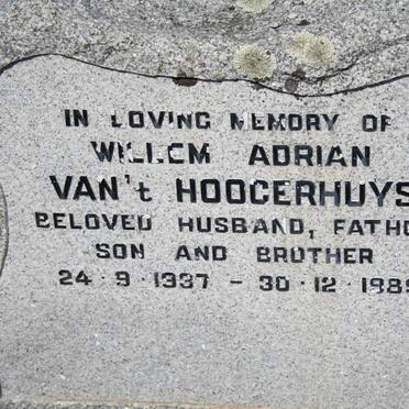 HOOGERHUYS Willem Adrian, van't 1937-1989