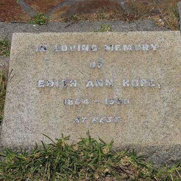 HOPE Edith Ann 1864-1950