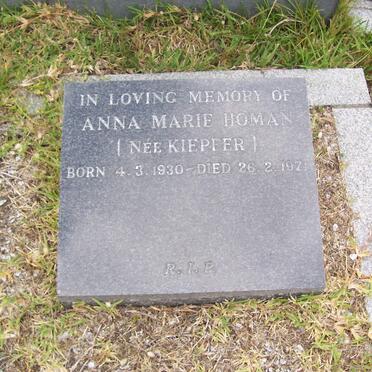 HOMAN Anna Marie nee KIEPFER 1930-1971