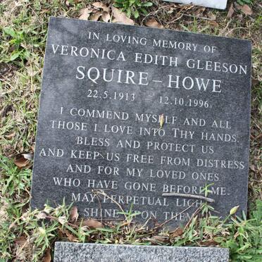 HOWE Veronica Edith, SQUIRE nee GLEESON  1913-1996