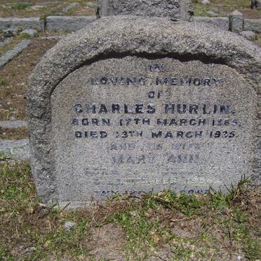 HURLIN Charles 1865-1935 &amp; Mary Ann 1871-1954