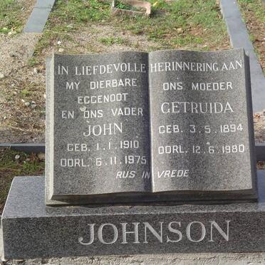 JOHNSON John 1910-1975 &amp; Getruida 1894-1980