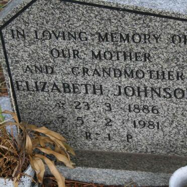 JOHNSON Elizabeth 1886-1981