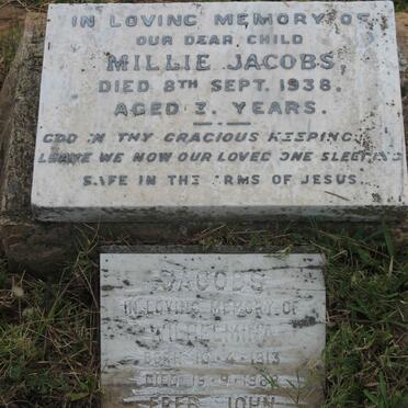 JACOBS Millie -1938 :: JACOBS Fred John 1909-1983 &amp; Wilhelmina 1913-1988