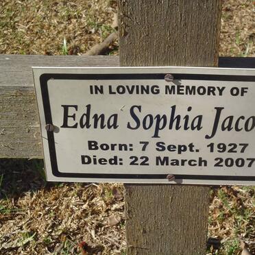 JACOBS Edna Sophia 1927-2007