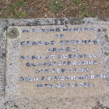 JAMES George Stephen 1856-1918