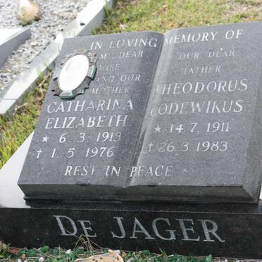 JAGER Theodorus Lodewikus, de 1911-1983 &amp; Catharina Elizabeth 1913-1976