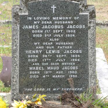 JACOBS James Jacobus 1902-1954 :: JACOBS Henry Lewis 1894-1966 &amp; Mabel Maud 1900-1990