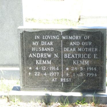 KEMM Andrew N. 1914-1977 &amp; Beatrice E. 1914-1994