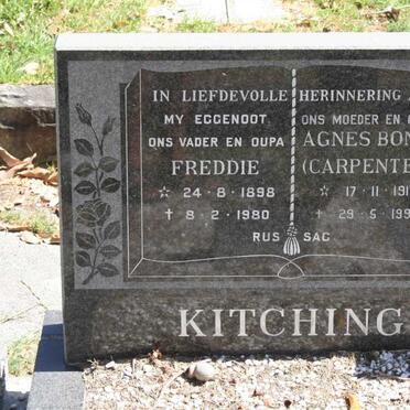 KITCHING Freddie 1898-1980 &amp; Agnes Bonia CARPENTER 1912-1998