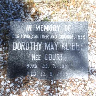 KLIBBE Dorothy May nee COURT 1918-200?