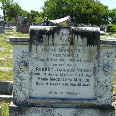 KRIEL Sarah Maria nee YOUNG -1945 :: YOUNG Robert Jacobus -1947 :: MULLER Maria Magdalena -1980