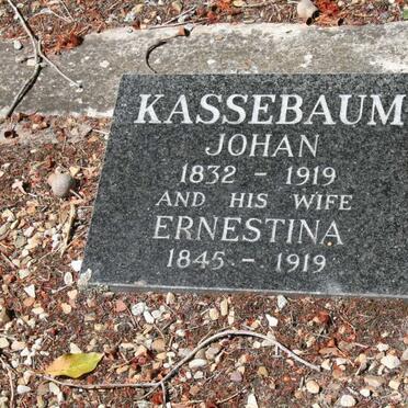 KASSEBAUM Johan 1832-1919 &amp; Ernestina 1845-1919